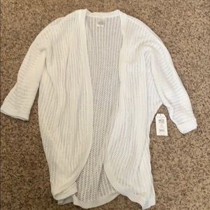 White cardigan